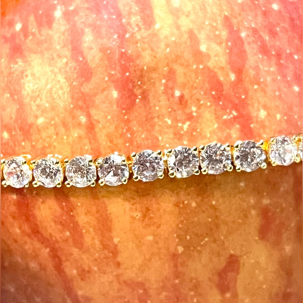 14k gold fill Tennis Bracelet with VVS CZs - Picture 10 of 10